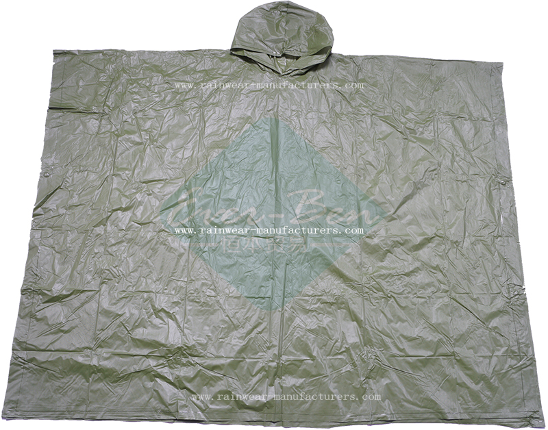 Green rain capes rainwear supplier